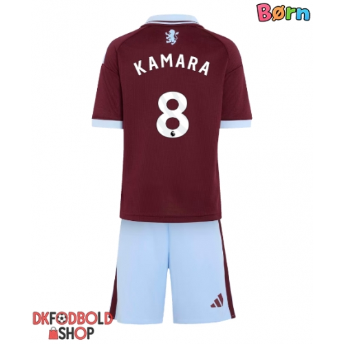 Aston Villa Boubacar Kamara #8 Hjemmebanesæt Børn 2026-27 Kort ærmer (+ korte bukser)